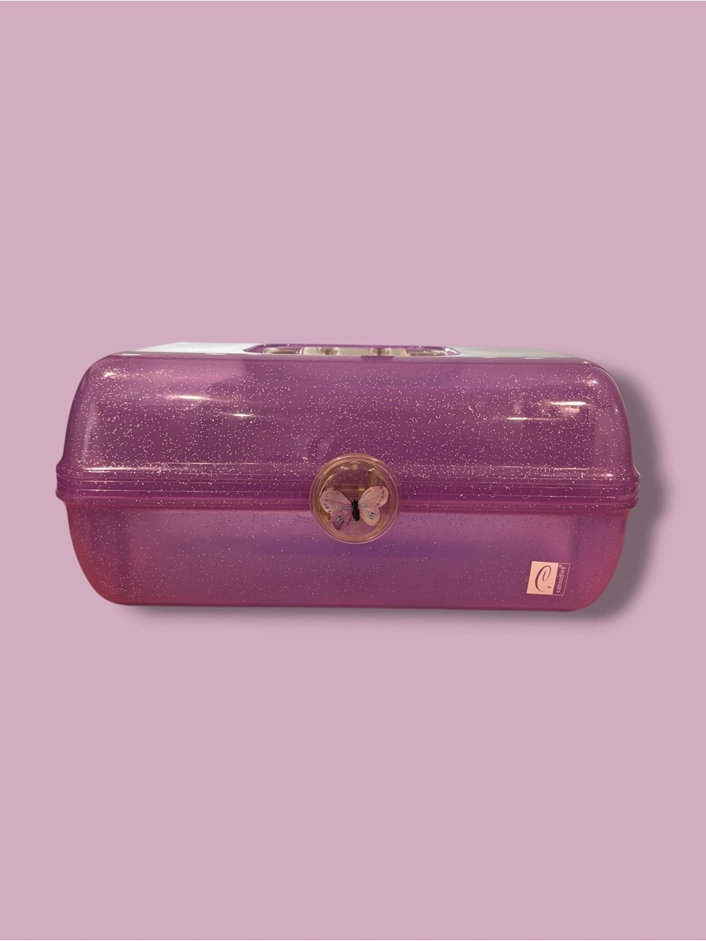 Vintage Style See-Through Sparkle Caboodles